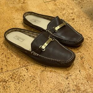 Anne Klein Dark Brown Slip-On Loafers Size 8M